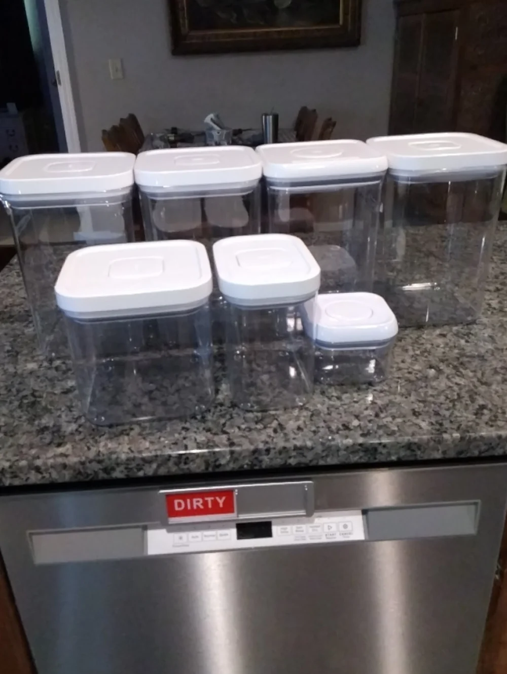 OXO White Clear Plastic Food Storage Containers - Set of 7